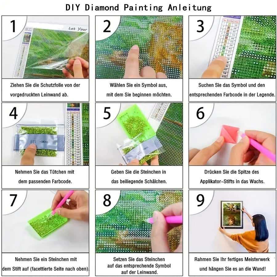 Abstrakter Kolibri - Diamond Painting