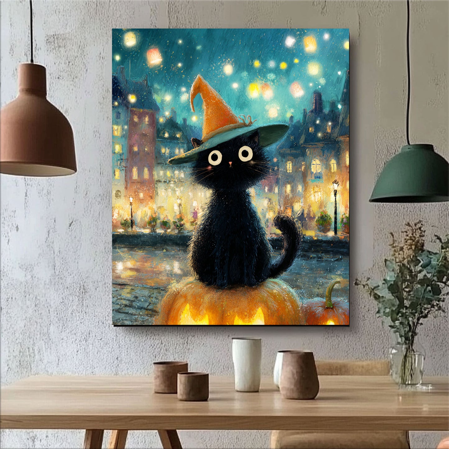 Die Zauberkatze - Malen nach Zahlen