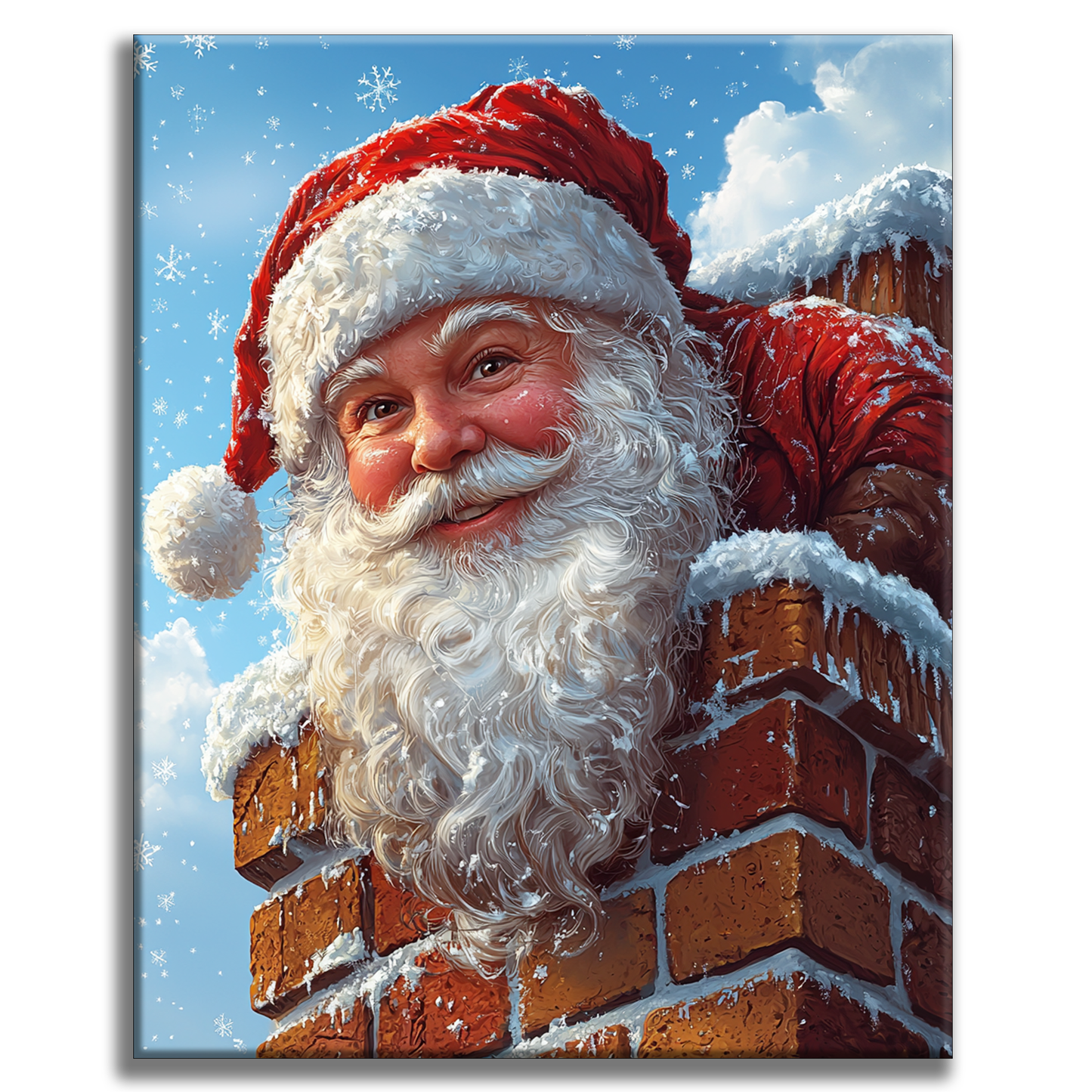 Fröhlicher Weihnachtsmann - Malen nach Zahlen