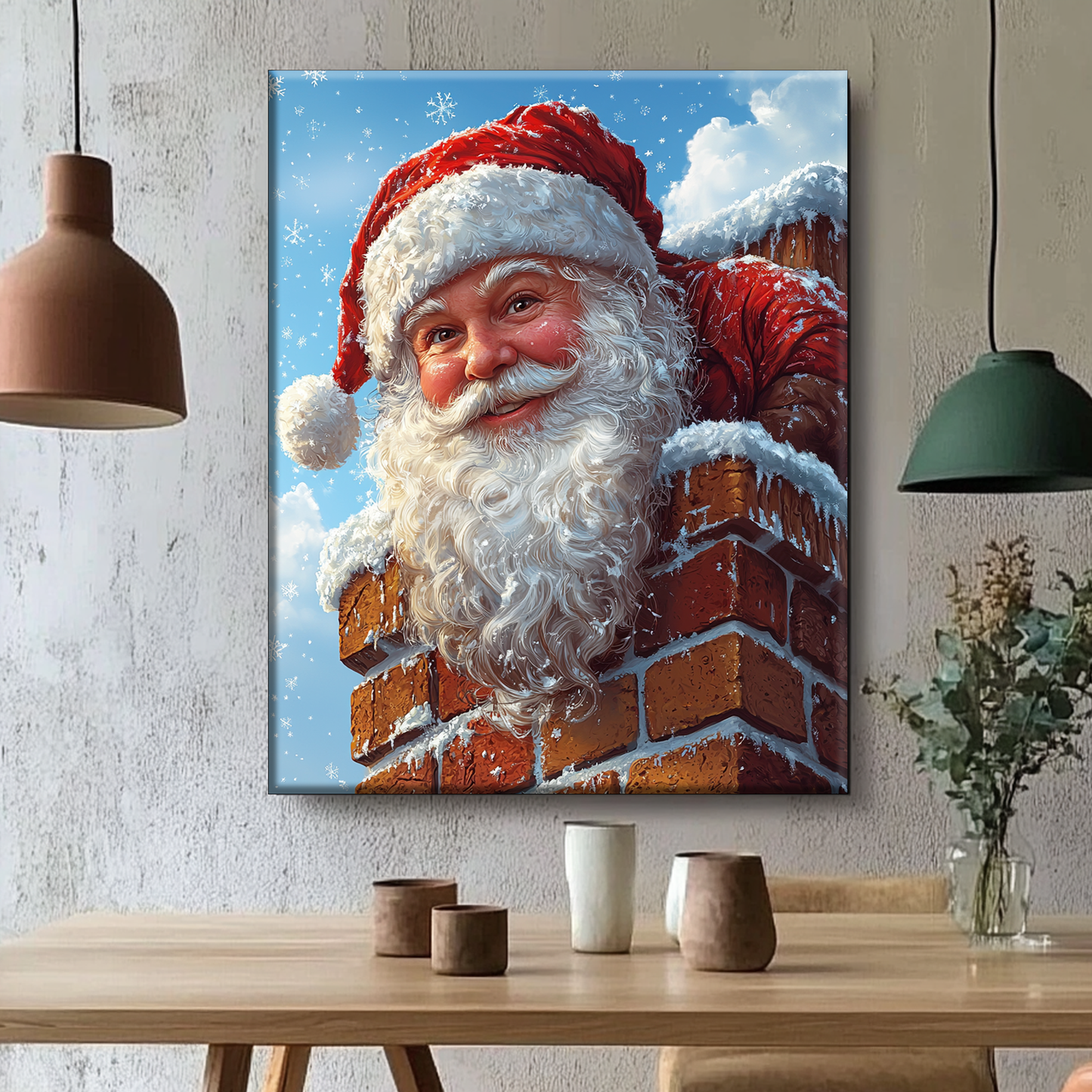Fröhlicher Weihnachtsmann - Malen nach Zahlen