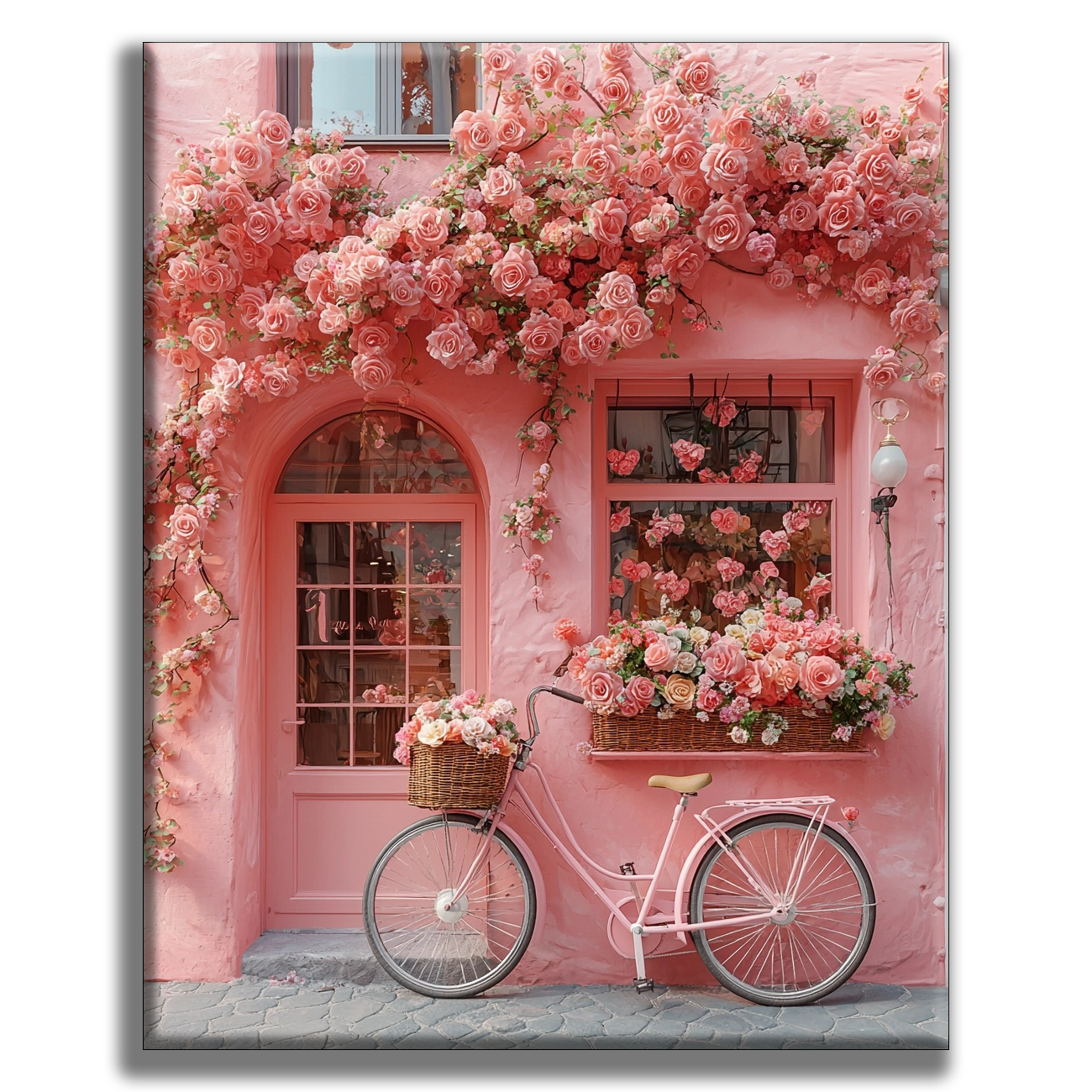 Romantisches Café Landschaft - Malen nach Zahlen