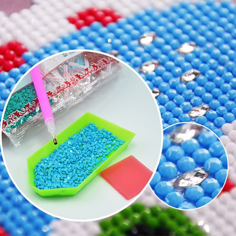 Abstrakter Kolibri - Diamond Painting