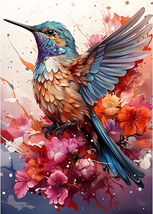 Abstrakter Kolibri - Diamond Painting
