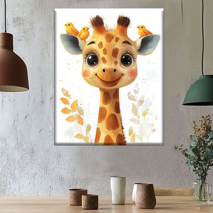 Freundliche Giraffe - Malen nach Zahlen