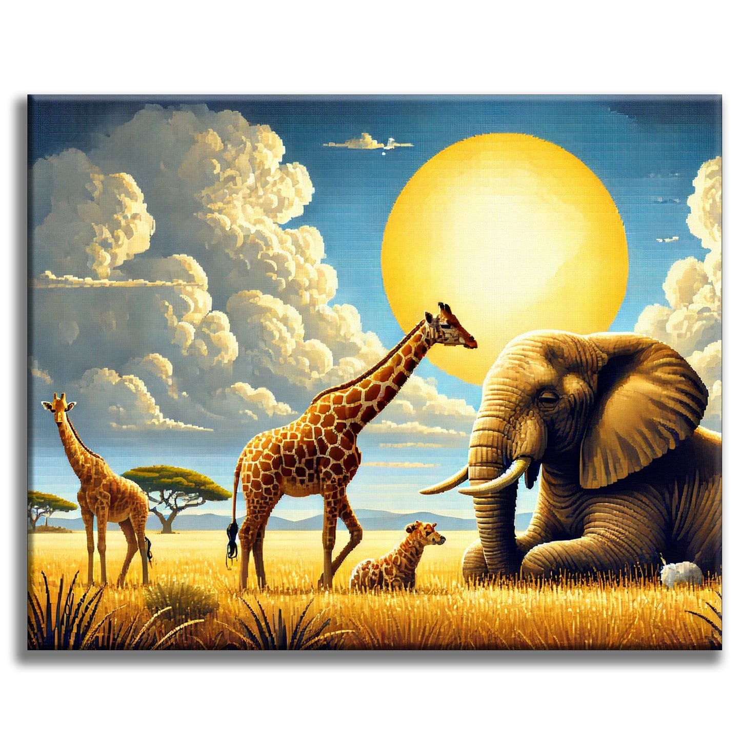 Giraffe & Elefant - Malen nach Zahlen