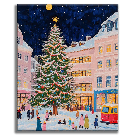 Wintervolksgemütlichkeit - Malen nach Zahlen